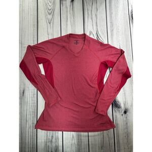 Patagonia Sz M Women's Base Layer Red Long Sleeve Shirt Top Outdoors